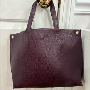 Purple tote bag